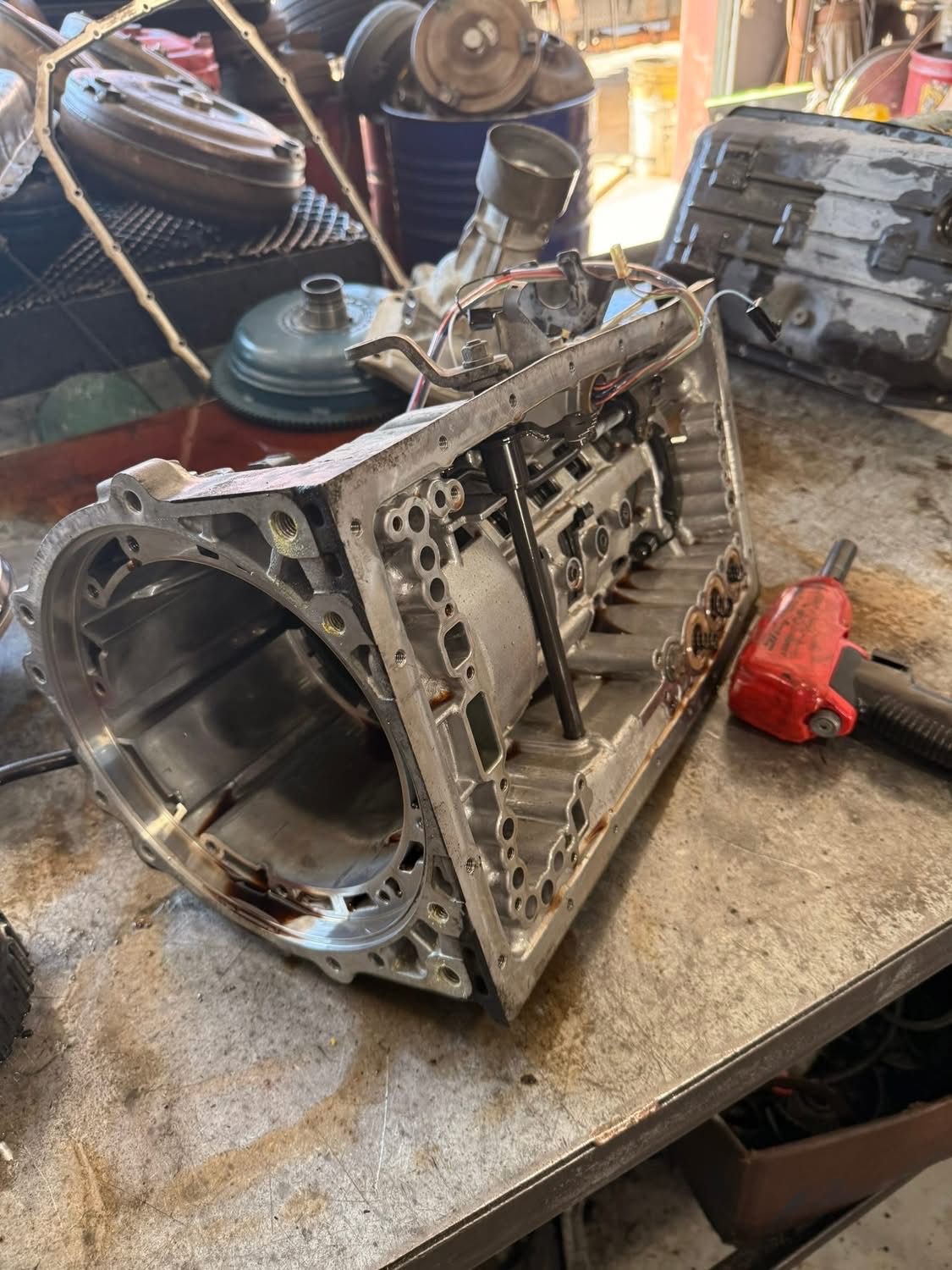 Transmission case interior view